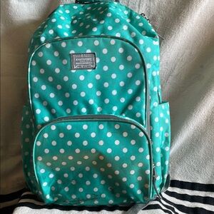 Eastport Teal Polka Dot Backpack